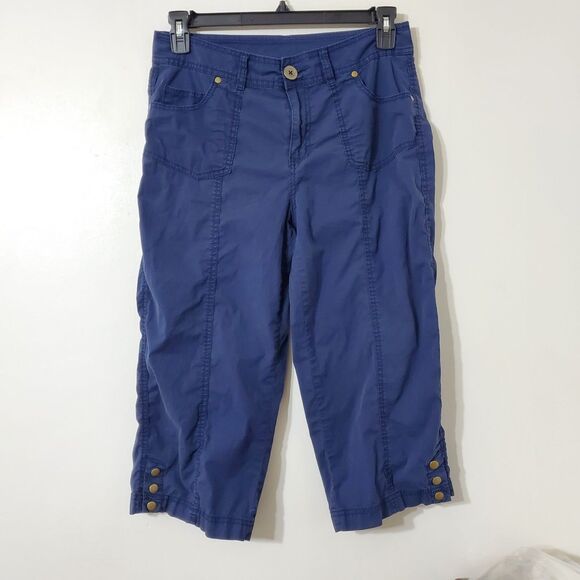 Kim Rogers Womens Sz 10 Navy Blue Capri Pant - Picture 1 of 6